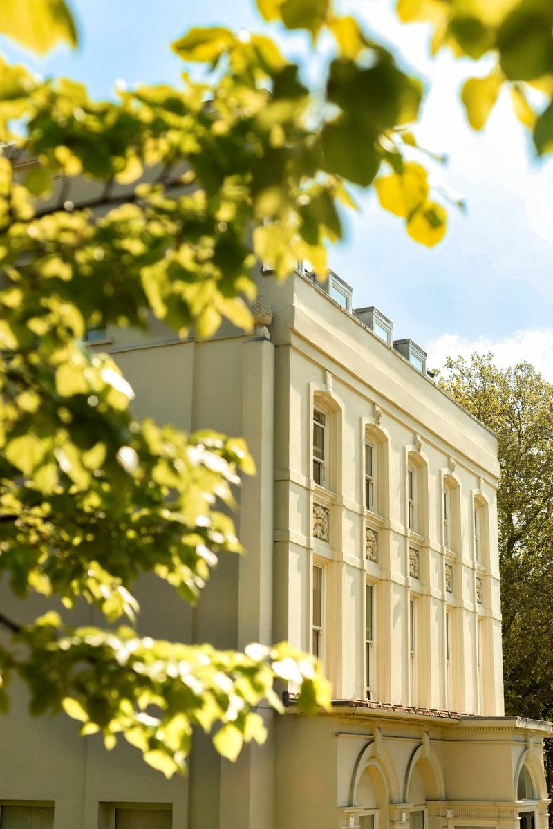 Classical stone façade of a central London office building